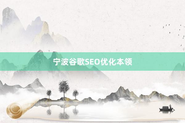 宁波谷歌SEO优化本领